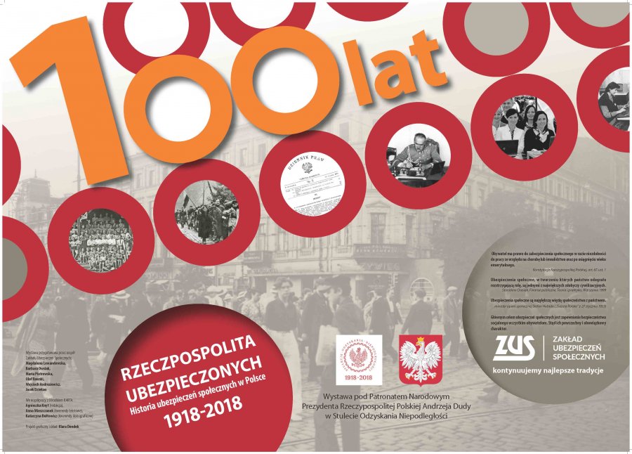 Wystawa ZUS "Rzeczpospolita ubezpieczonych. Historia ubezpieczeń społecznych w Polsce 1918-2018".